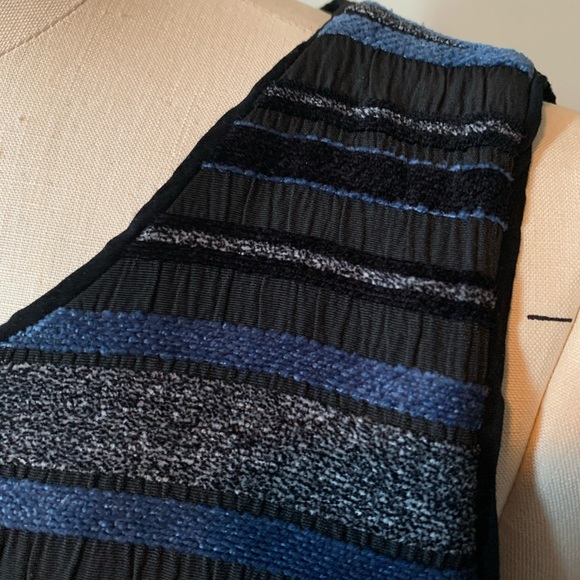 NWOT Forever 21 pleated velvet striped dress - Picture 5 of 6